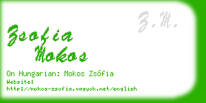 zsofia mokos business card