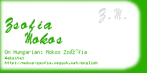 zsofia mokos business card